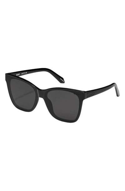 Shop Quay After Party 51mm Square Sunglasses In Black/ Black