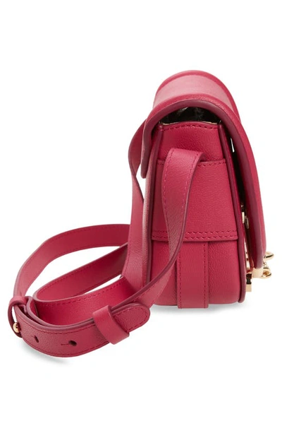 Shop See By Chloé Small Mara Leather Crossbody Bag In Magnetic Pink