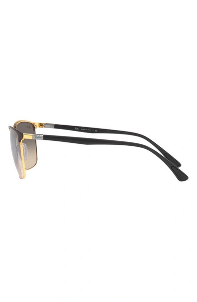 Ray Ban 57mm Gradient Square Sunglasses In Black