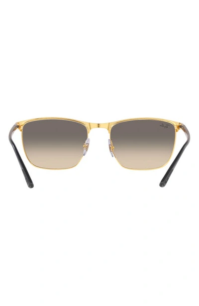 Ray Ban 57mm Gradient Square Sunglasses In Black