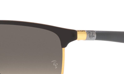 Ray Ban 57mm Gradient Square Sunglasses In Black