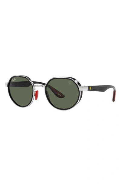 Ray Ban Rb3703m Scuderia Ferrari Collection Irregular Sunglasses In Metallic