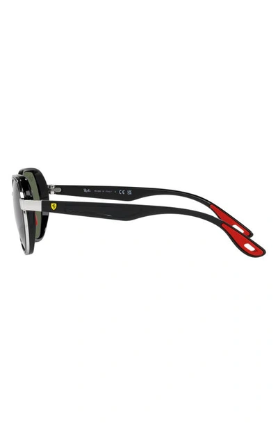 Shop Ray Ban Ray-ban X Scuderia Ferrari 51mm Irregular Sunglasses In Metallic