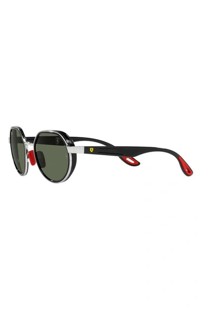 Ray Ban Rb3703m Scuderia Ferrari Collection Irregular Sunglasses In Metallic
