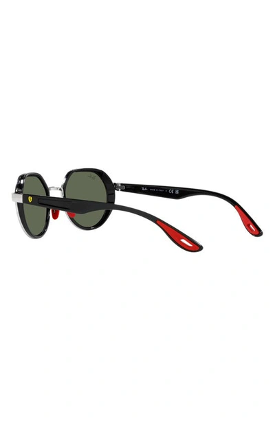 Shop Ray Ban Ray-ban X Scuderia Ferrari 51mm Irregular Sunglasses In Metallic