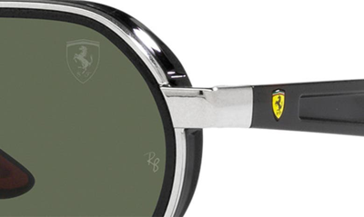 Ray Ban Rb3703m Scuderia Ferrari Collection Irregular Sunglasses In Metallic