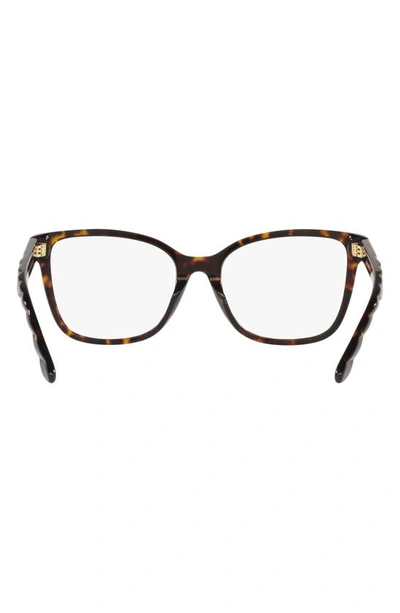 Shop Tory Burch 55mm Oval Optical Glasses In Dark Tort