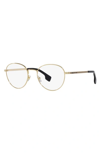 Shop Versace 53mm Round Optical Glasses In Gold