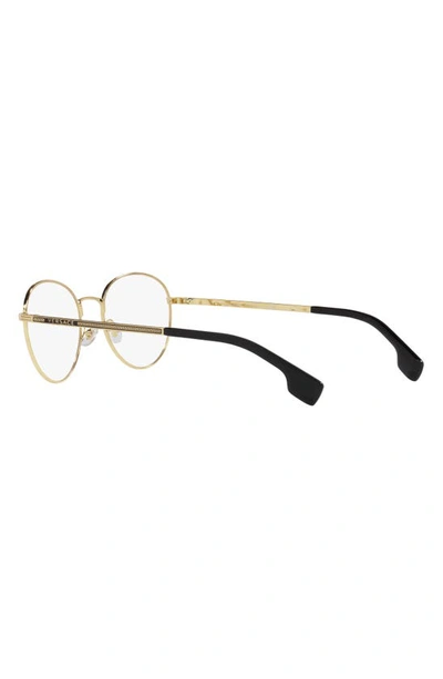 Shop Versace 53mm Round Optical Glasses In Gold