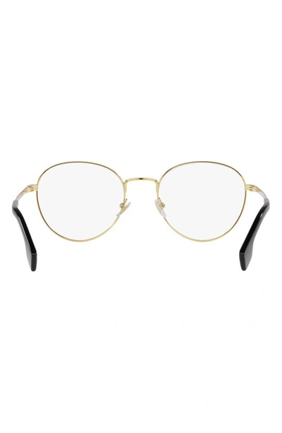 Shop Versace 53mm Round Optical Glasses In Gold