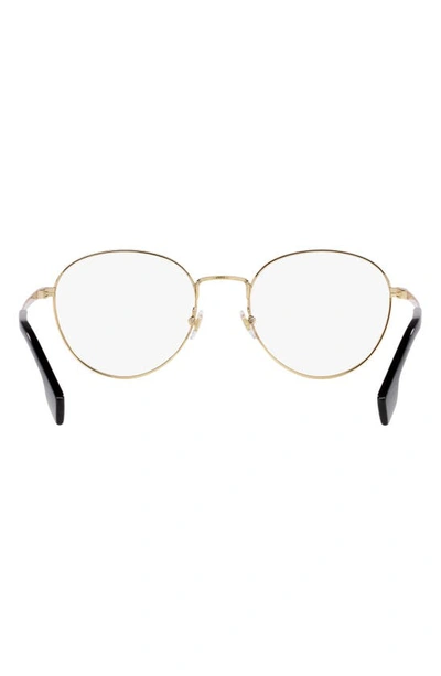 Shop Versace 53mm Round Optical Glasses In Matte Black