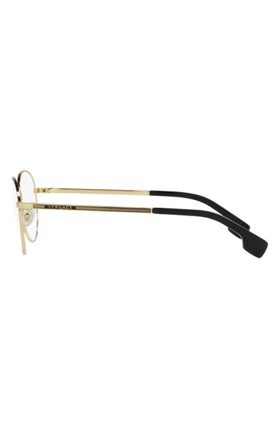 Shop Versace 53mm Round Optical Glasses In Gold