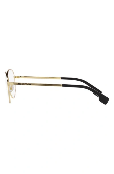 Versace 53mm Round Optical Glasses In Gold