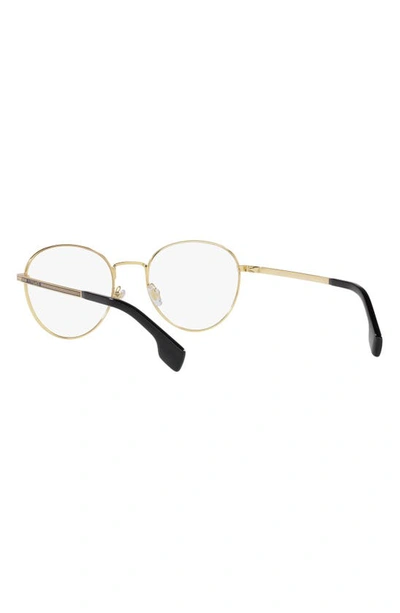 Shop Versace 53mm Round Optical Glasses In Gold