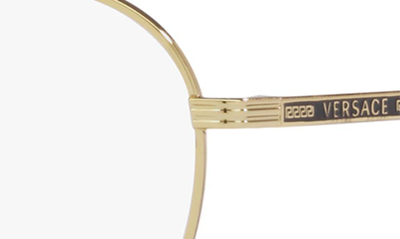 Shop Versace 53mm Round Optical Glasses In Gold