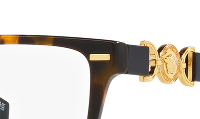Shop Versace 56mm Rectangular Optical Glasses In Havana