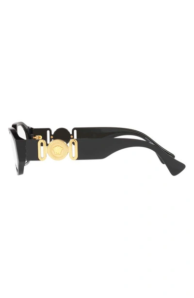 Shop Versace 56mm Irregular Optical Glasses In Black