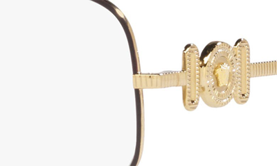 Shop Versace 54mm Irregular Square Optical Glasses In Bordeaux