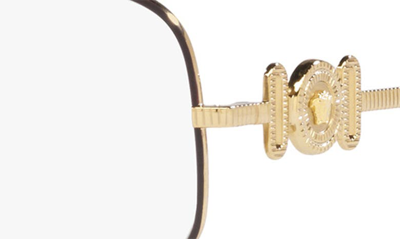 Versace 54mm Irregular Square Optical Glasses In Bordeaux