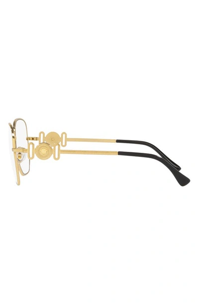 Shop Versace 54mm Irregular Square Optical Glasses In Gold