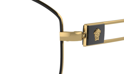 Shop Versace 59mm Pilot Optical Glasses In Black Gold