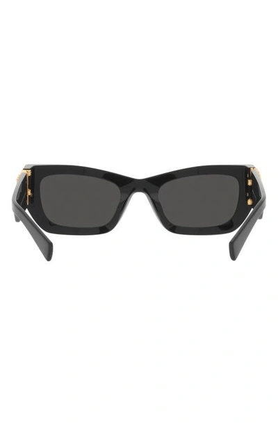 Miu Miu Mu 09ws Rectangle-frame Acetate Sunglasses In Black
