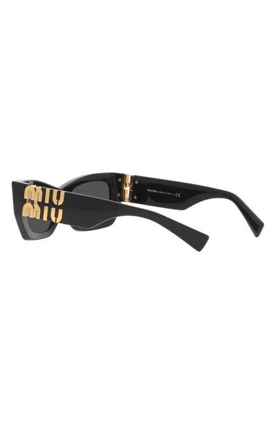 Miu Miu Mu 09ws Rectangle-frame Acetate Sunglasses In Black