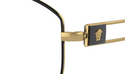 Shop Versace 57mm Pilot Optical Glasses In Black Gold