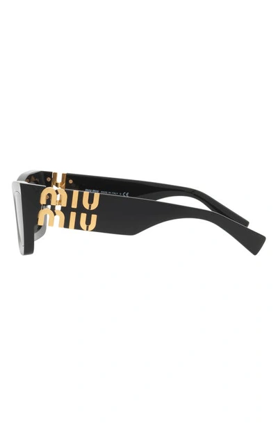 Miu Miu Mu 09ws Rectangle-frame Acetate Sunglasses In Black