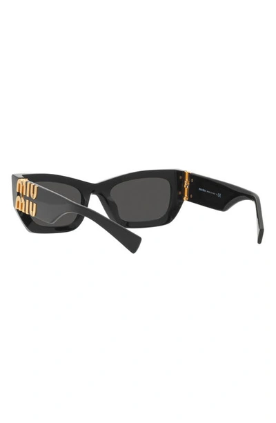 Miu Miu Mu 09ws Rectangle-frame Acetate Sunglasses In Black