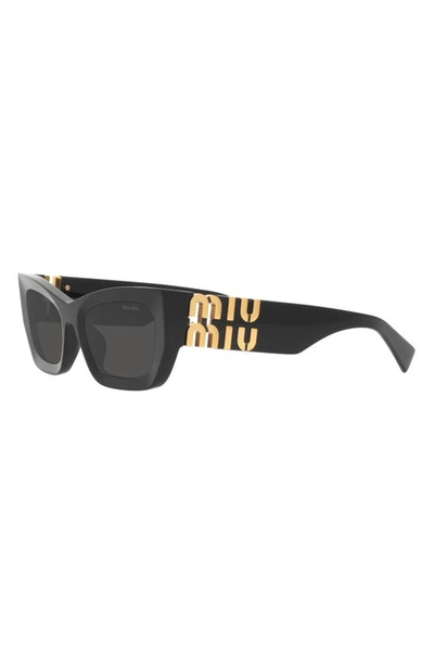 Miu Miu Mu 09ws Rectangle-frame Acetate Sunglasses In Black
