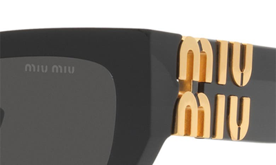 Miu Miu Mu 09ws Rectangle-frame Acetate Sunglasses In Black