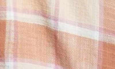 Shop Lucky Brand Distressed Oversize Plaid Cotton Flannel Button-up Shirt In Cafe Au Lait Plaid