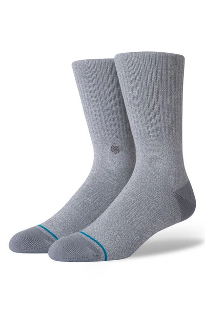 Shop Stance Icon 3-pack Socks In Grey Heather