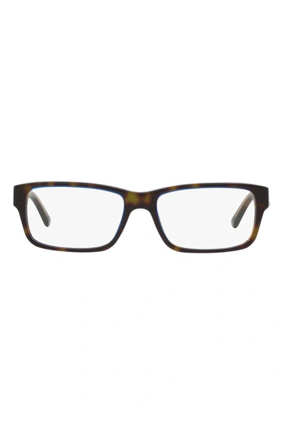Shop Prada 57mm Rectangular Optical Glasses In Blue Tort