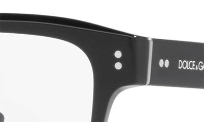 Shop Dolce & Gabbana 53mm Square Optical Glasses In Shiny Black