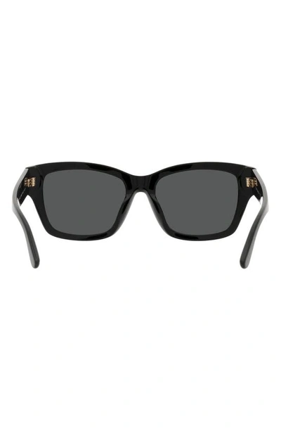 Shop Tory Burch 53mm Rectangular Sunglasses In Black