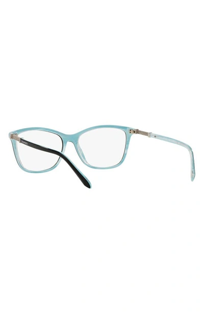 Shop Tiffany & Co 53mm Optical Glasses In Black Blue