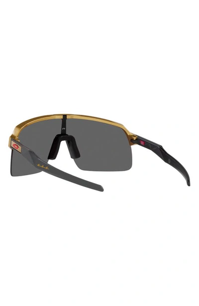 Shop Oakley Sutro Lite 139mm Prizm™ Semirimless Wrap Shield Sunglasses In Gold