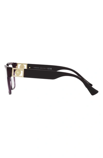 Shop Versace 56mm Square Optical Glasses In Plum