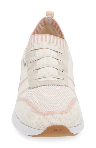 Naot Adonis Slip-on Sneaker In White/ Pink Knit