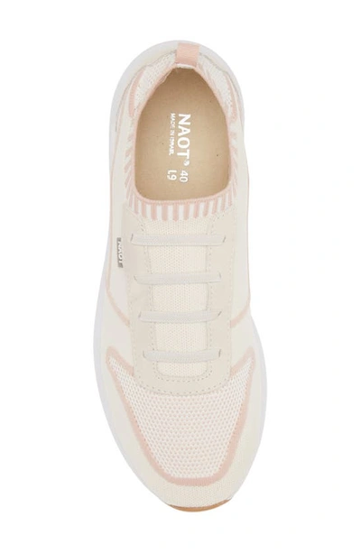 Naot Adonis Slip-on Sneaker In White/ Pink Knit
