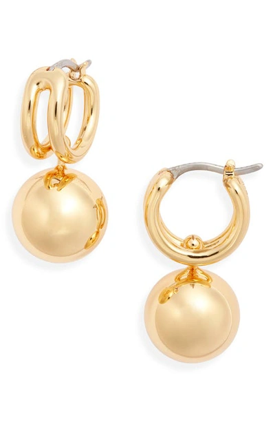 Shop Jenny Bird Lyra Huggie Drop Earrings In High Polish Gold