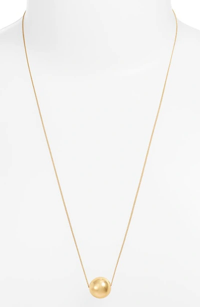 Shop Jenny Bird Aurora Imitation Pearl Pendant Necklace In High Polish Gold