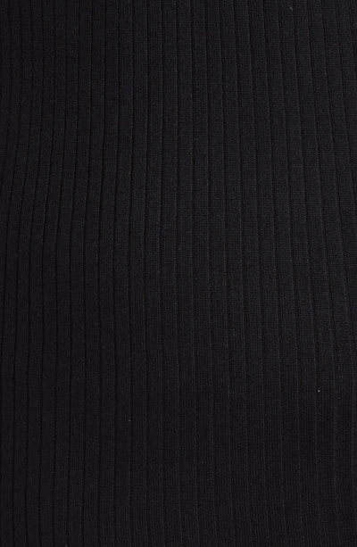 Shop Vero Moda Milla Long Sleeve Body-con Rib Sweater Dress In Black