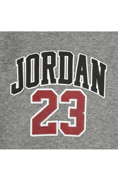 Shop Jordan Jersey Graphic Hoodie & Joggers Set In Carbon Heather