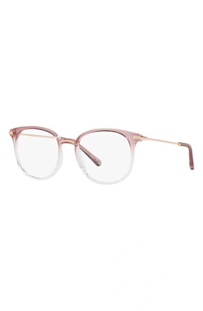 Shop Dolce & Gabbana 52mm Browline Glasses In Pink Gradient