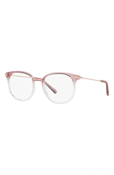 Dolce & Gabbana 52mm Browline Glasses In Pink Gradient