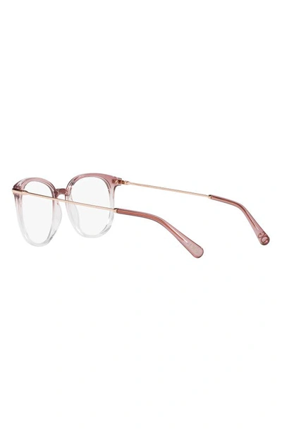 Shop Dolce & Gabbana 52mm Browline Glasses In Pink Gradient