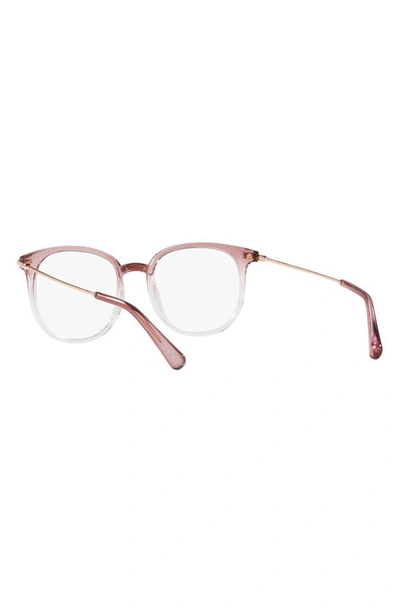 Dolce & Gabbana 52mm Browline Glasses In Pink Gradient